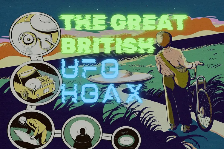 An illustration of the great British UFO hoax