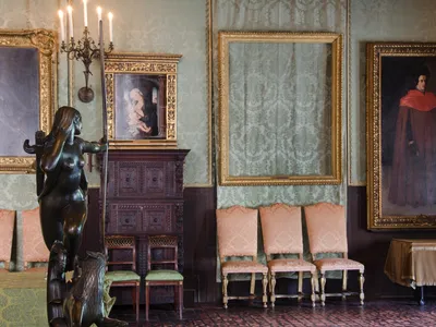 Empty frames at the Isabella Stewart Gardner Museum are a tangible reminder of the 1990 theft.&nbsp;