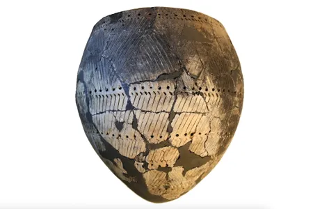 A pottery vessel analyzed for the study