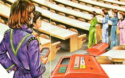 Electronic government of the future from the 1981 kids book, World of Tomorrow by Neil Ardley