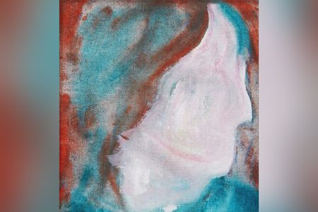 The painting is one of 47 in the pop star's D Heads series.