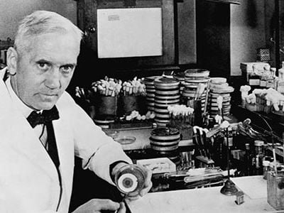 Well before his discovery of penicillin, Alexander Fleming was a member of the Chelsea Arts Club. Less well known is that he also painted with living organisms.