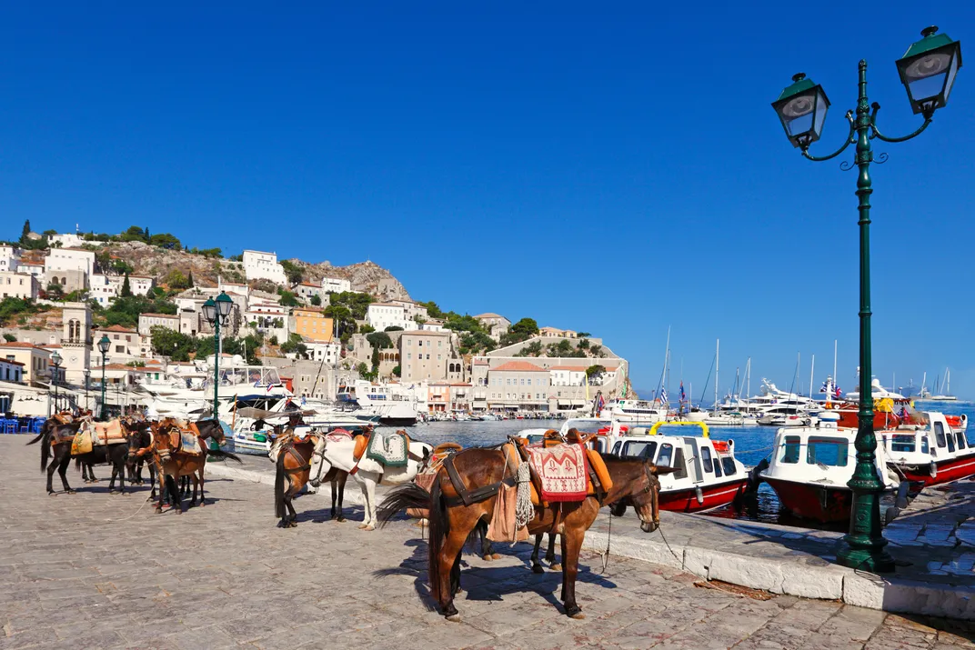 Pedestrian street on the island of Hydra