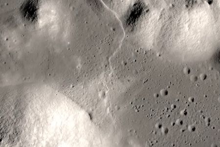 The Lee Lincoln Scarp, one of the potentially active faults on the Moon.