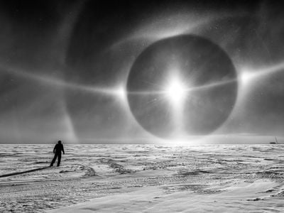 Photojournalist Christopher Michel captured this mesmerizing scene just a half mile from the South Pole.