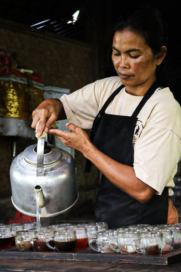 A Balinese Woman Pours Tea thumbnail