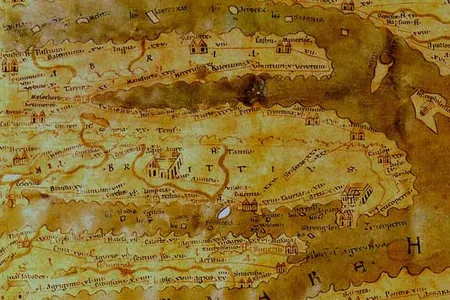 The Peutinger Table maps the full historical extent of the Roman highway system.