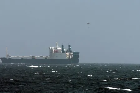 Ransom money is dropped near the ship MV Faina in 2009 while the ship was occupied by pirates