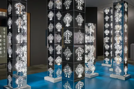 A view of the exhibition&nbsp;&ldquo;Tsedaye Makonnen&mdash;Sanctuary :: Mekdes&rdquo; at the Smithsonian&#39;s National Museum of African Art