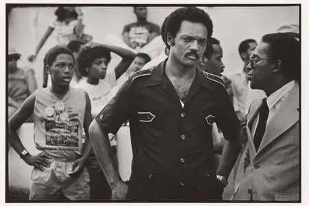 The Reverend Jesse Jackson attends an event commemorating the 20th anniversary of the March on Washington.