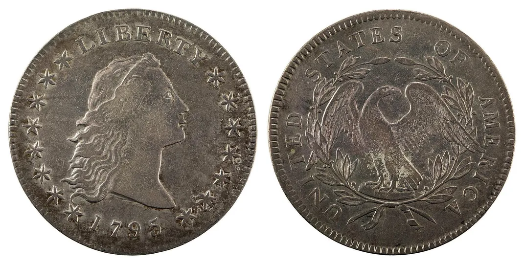 1795 "Flowing Hair" silver dollar