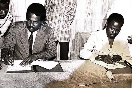 John H. Smith (left), mayor of Prichard, Alabama, unsuccessfully campaigned for the creation of an Africatown national park.
