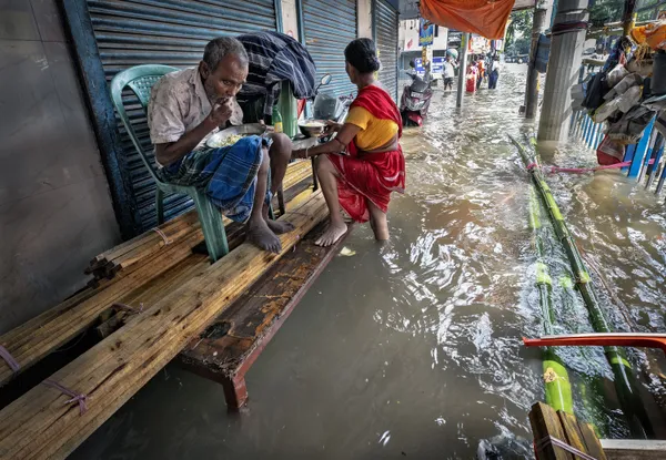 LUNCH IN THE MIDDLE OF FLOODED WATER thumbnail