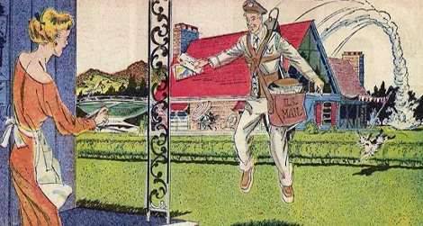 Arthur Radebaugh's jetpack mailman of the future