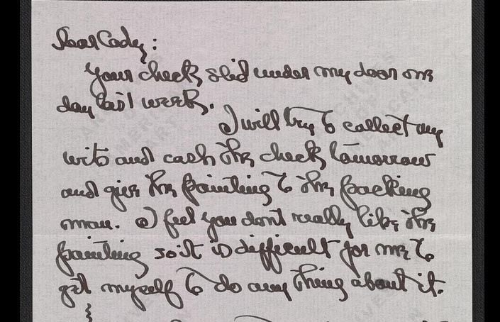 Georgia O'Keeffe Letter