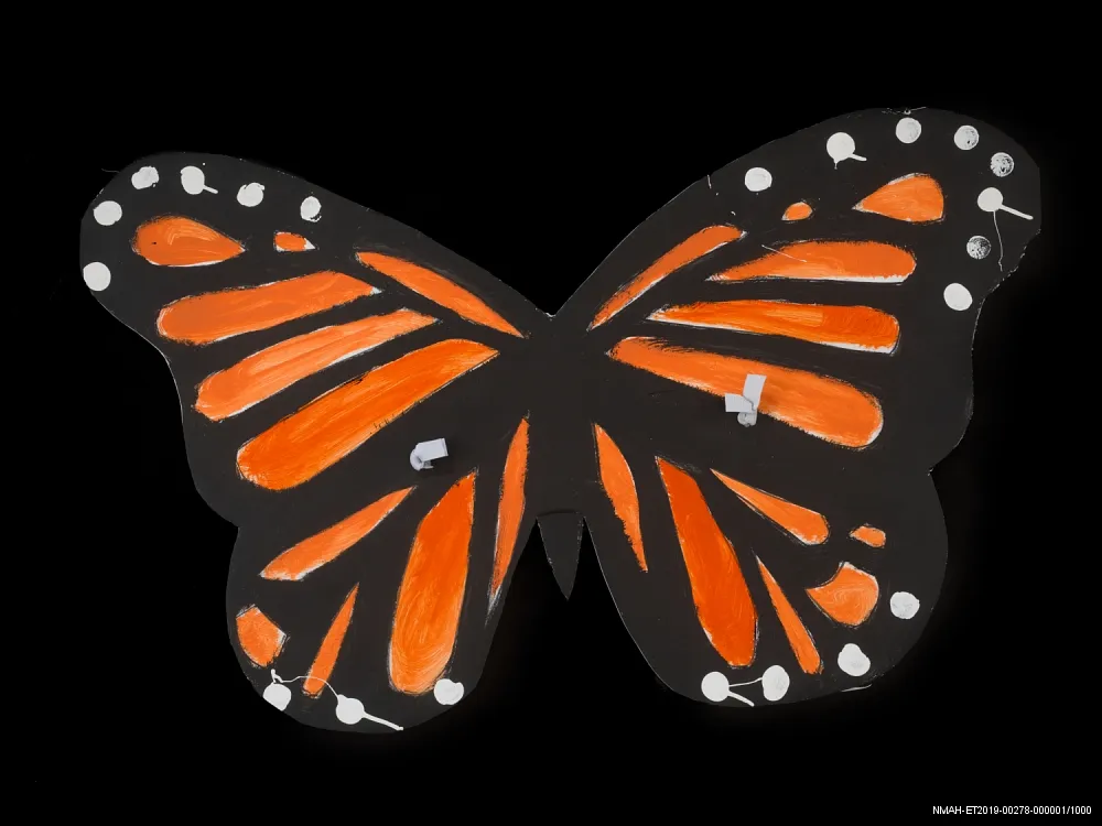 Monarch Butterfly Wings Made of Poster Board Material