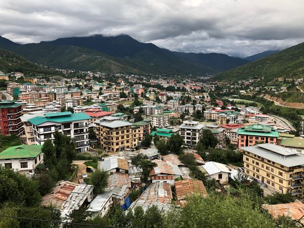 Capital City of Bhutan (Thimphu) view from south thumbnail