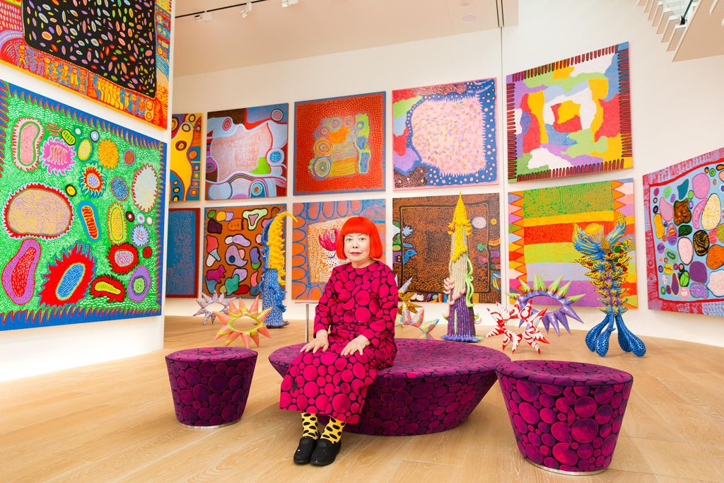 Kusama with work (2)