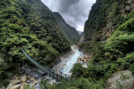Trails include scenic bridges and tunnels. 