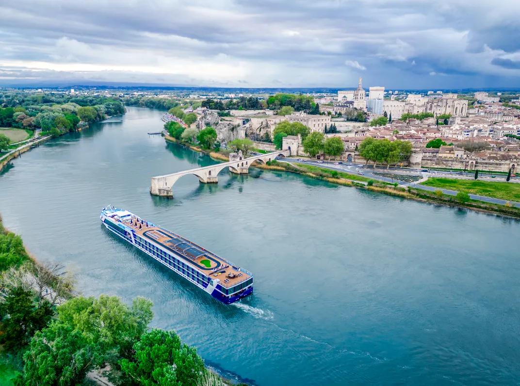 AMA Waterways river ship in Avignon. Credit: AMA Waterways