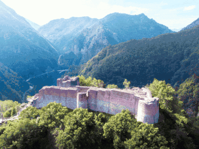 Poenari Castle was once the clifftop fortress of Vlad the Impaler.