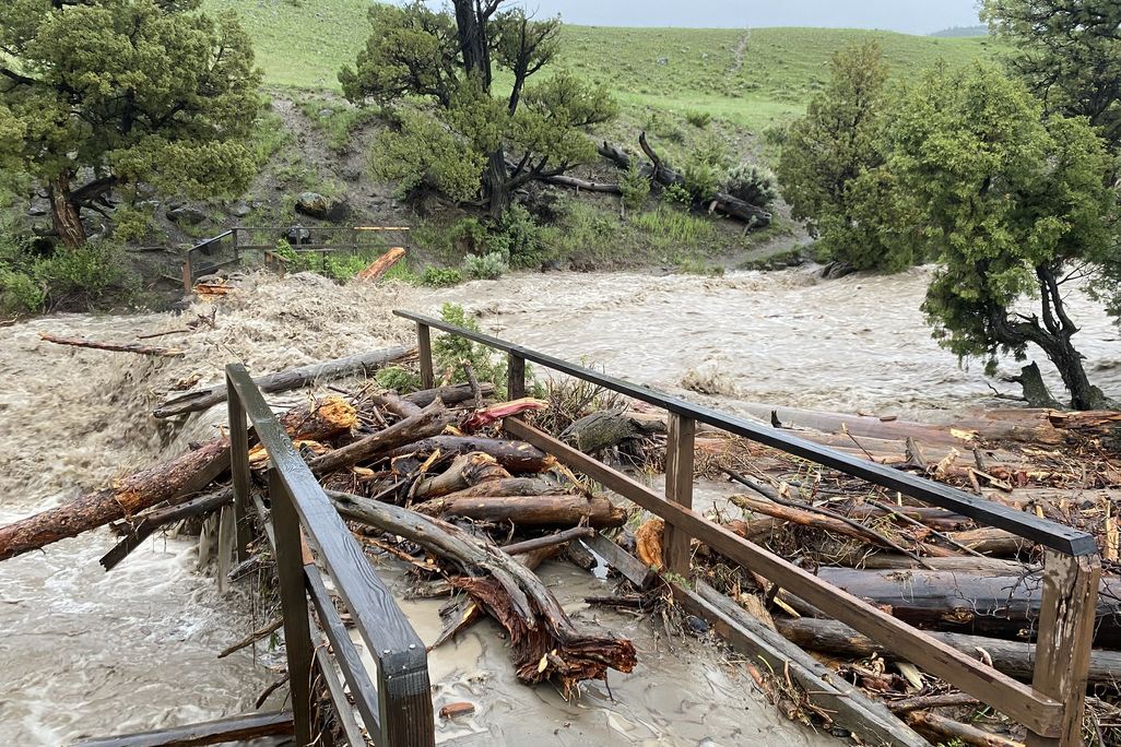 Washed-out bridge