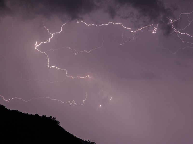Lightning over the mountain. | Smithsonian Photo Contest | Smithsonian ...
