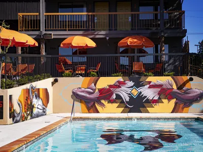 The Campfire Hotel&mdash;a revamped 100-room motel lodge tucked away in Bend, Oregon&#39;s industrial stretch&mdash;first opened in October 2020.