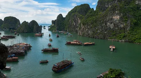 The floating fishing villages in Vietnam's Halong Bay