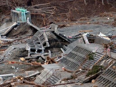 Tsunami walls in Japan were overrun by the 2011 tsunami