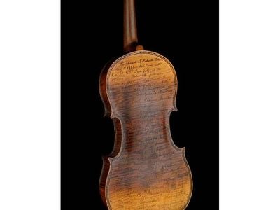 Conn's Civil War violin. 