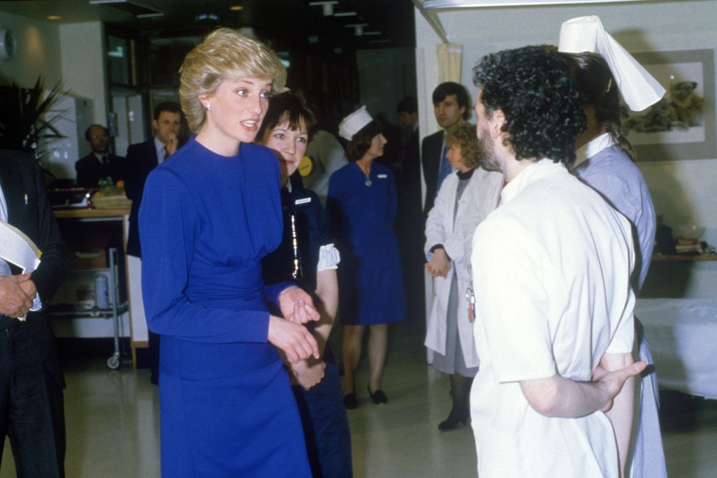 Princess Diana with healthcare workers