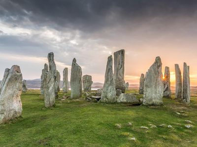 Some of the Callanish stones, which sit atop the Isle of Lewis in Scotland