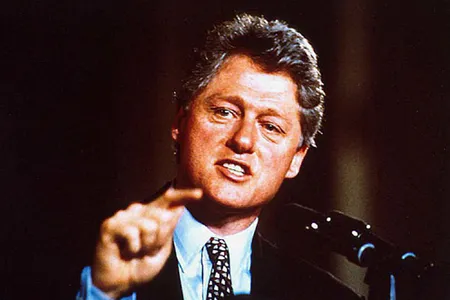 A photo of Bill Clinton taken in 1993, the first year of his presidency.