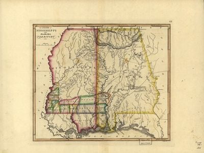 A map of the Mississippi Territory c. 1817
