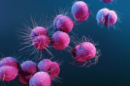 Illustration of Neisseria gonorrhoeae bacteria