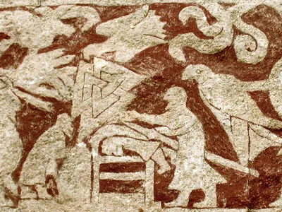 In each of the extant nine accounts, the victim is captured in battle and has an eagle of some sort carved into their back.