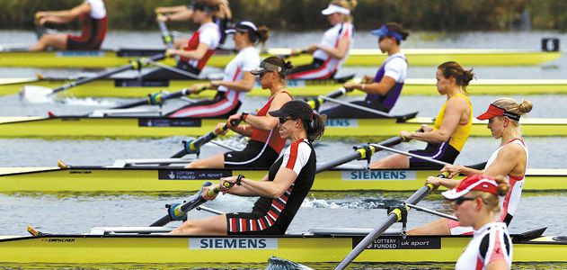 Britain’s Olympic womens rowing team