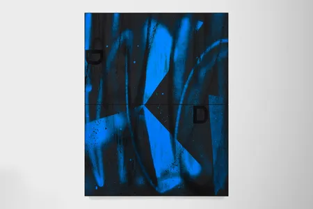 Black Dada (D/D), Adam Pendleton, silkscreen ink and black gesso on canvas, 2024