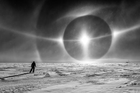 Photojournalist Christopher Michel captured this mesmerizing scene just a half mile from the South Pole.