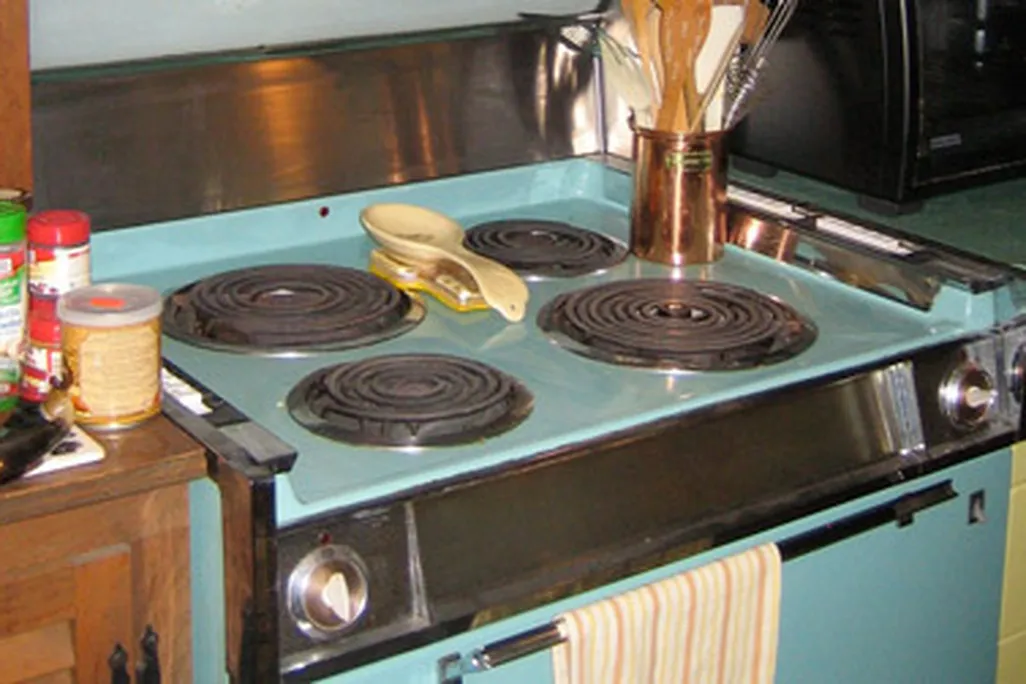 Lisa's vintage stove is a little too vintage.