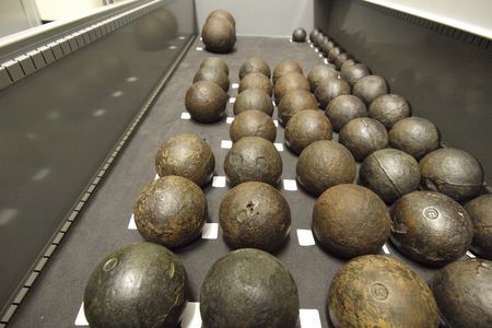 A team is working to conserve a collection of iron cannonballs found on The Mary Rose, Henry VIII's famous Tudor ship.