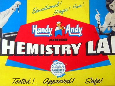 Chemistry set manufacturing for children began in the early 20th century and peaked popularity in the 1950's.