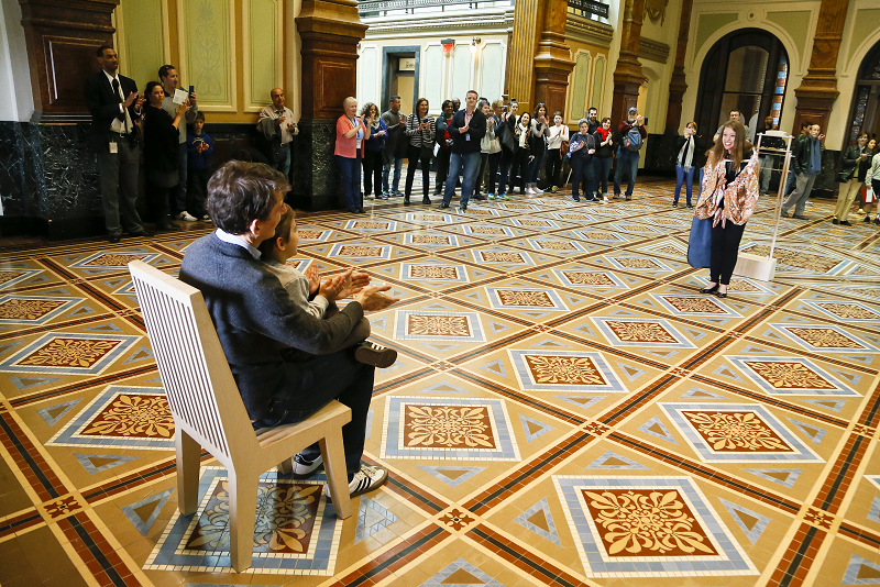 Performance installation at the Smithsonian National Portrait Gallery