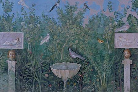 Pompeii, House of the Golden Bracelet, Garden Scene, 1st century BC - 1st century AD.