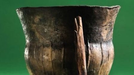 These artifacts are thought to have been offerings from the earliest farming communities that lived in this area. Chemical analysis of charred food residues preserved inside a number of vessels shows they were used for processing freshwater fish, which supplemented their fledgling agricultural economy.