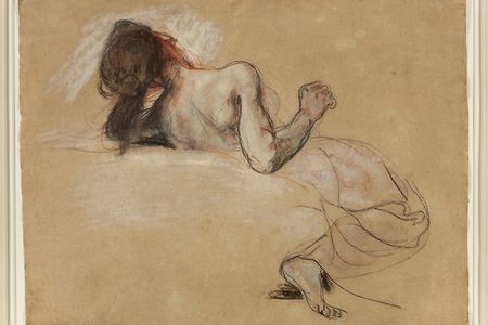Eugène Delacroix, "Crouching Woman," 1827