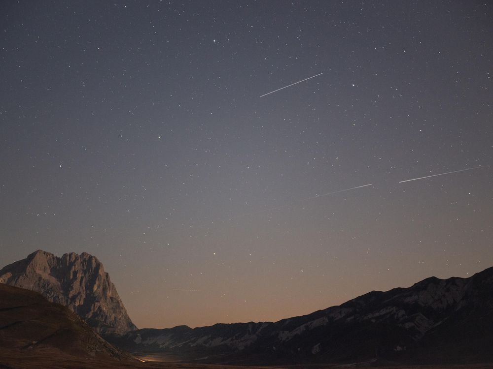 Perseids in L'Aquila, Italy