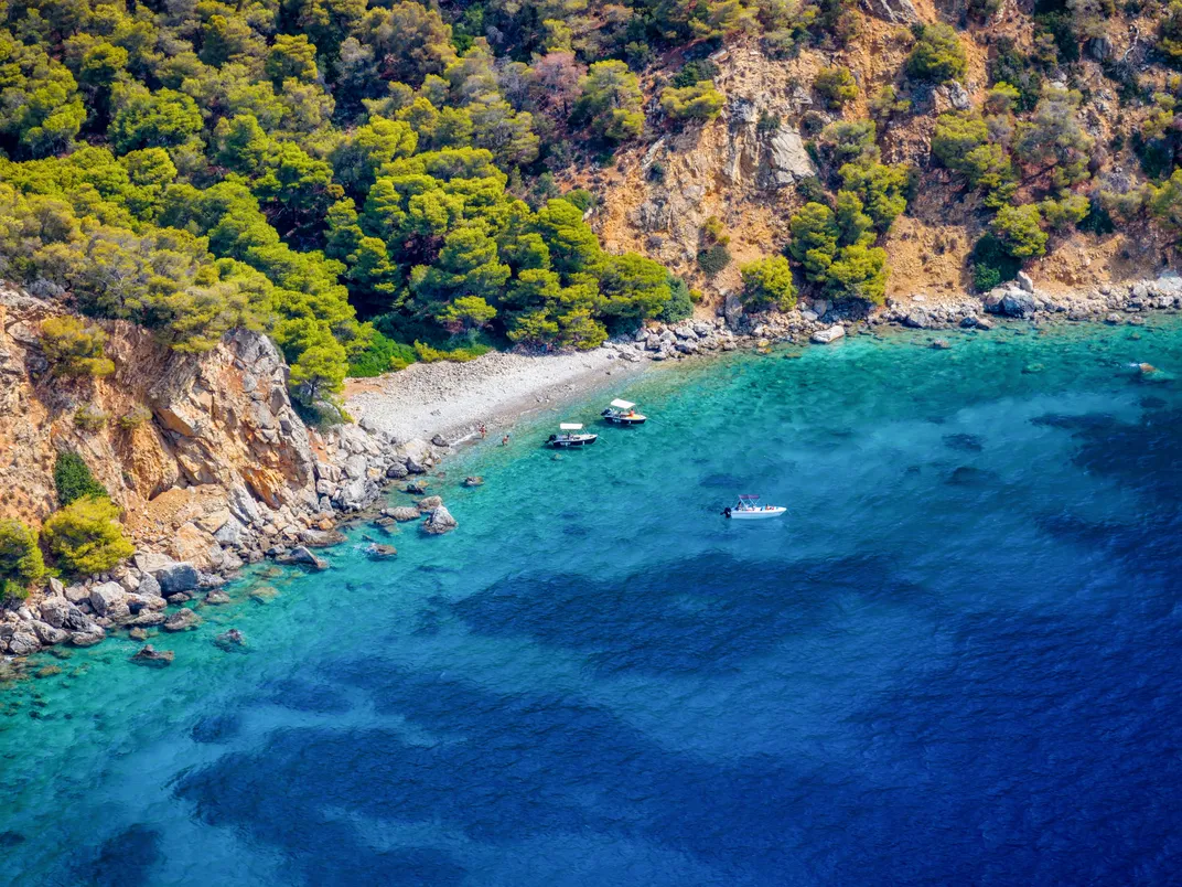 A secluded beach on Poros