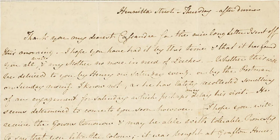 Jane Austen dentist letter